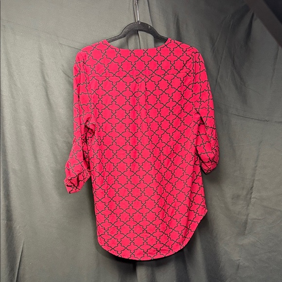 Red Patterned Blouse - Picture 2 of 3